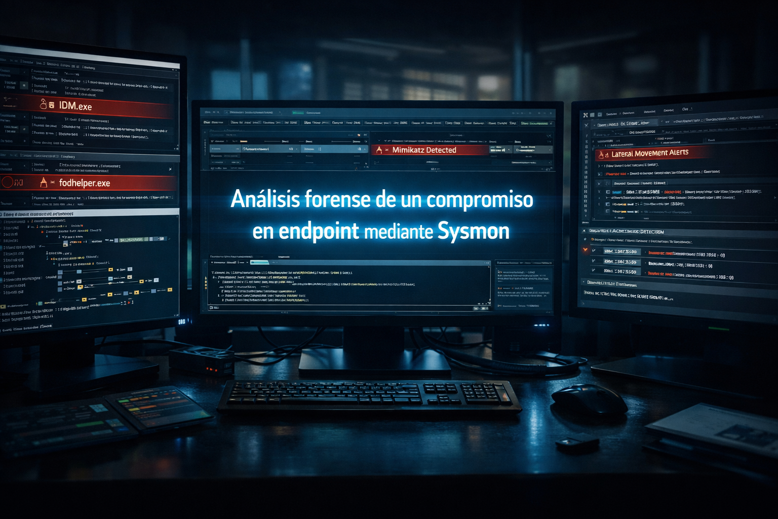 Análisis forense de un compromiso en endpoint mediante Sysmon: acceso inicial, evasión de UAC, robo de credenciales y ejecución de payloads