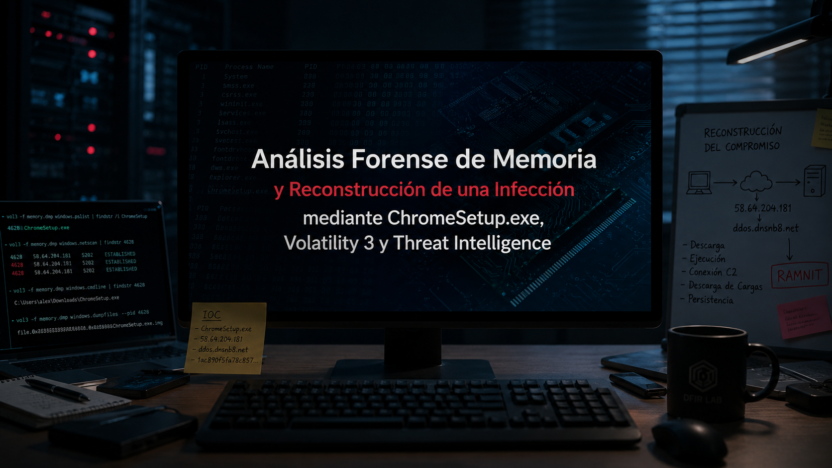Análisis Forense de Memoria y Reconstrucción de una Infección mediante ChromeSetup.exe, Volatility 3 y Threat Intelligence
